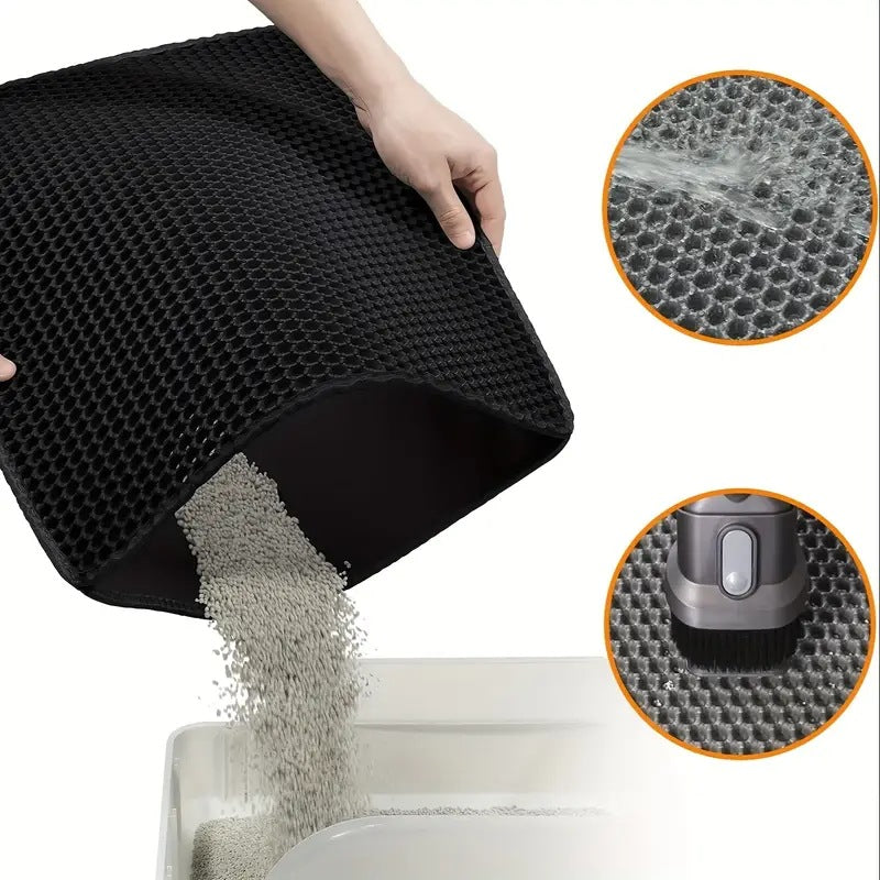 Double-layer cat litter tray