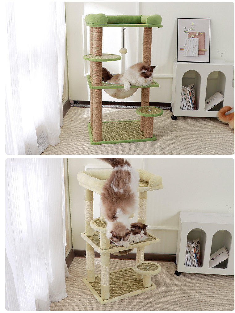Double Layer Cat Nest and Climbing Frame Combo