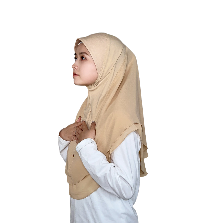 Double-layer chiffon chin headscarf