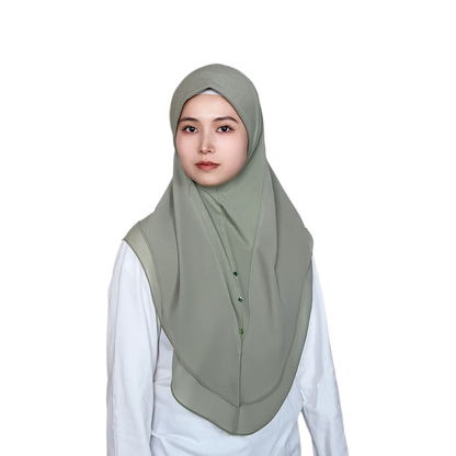 Double-layer chiffon chin headscarf