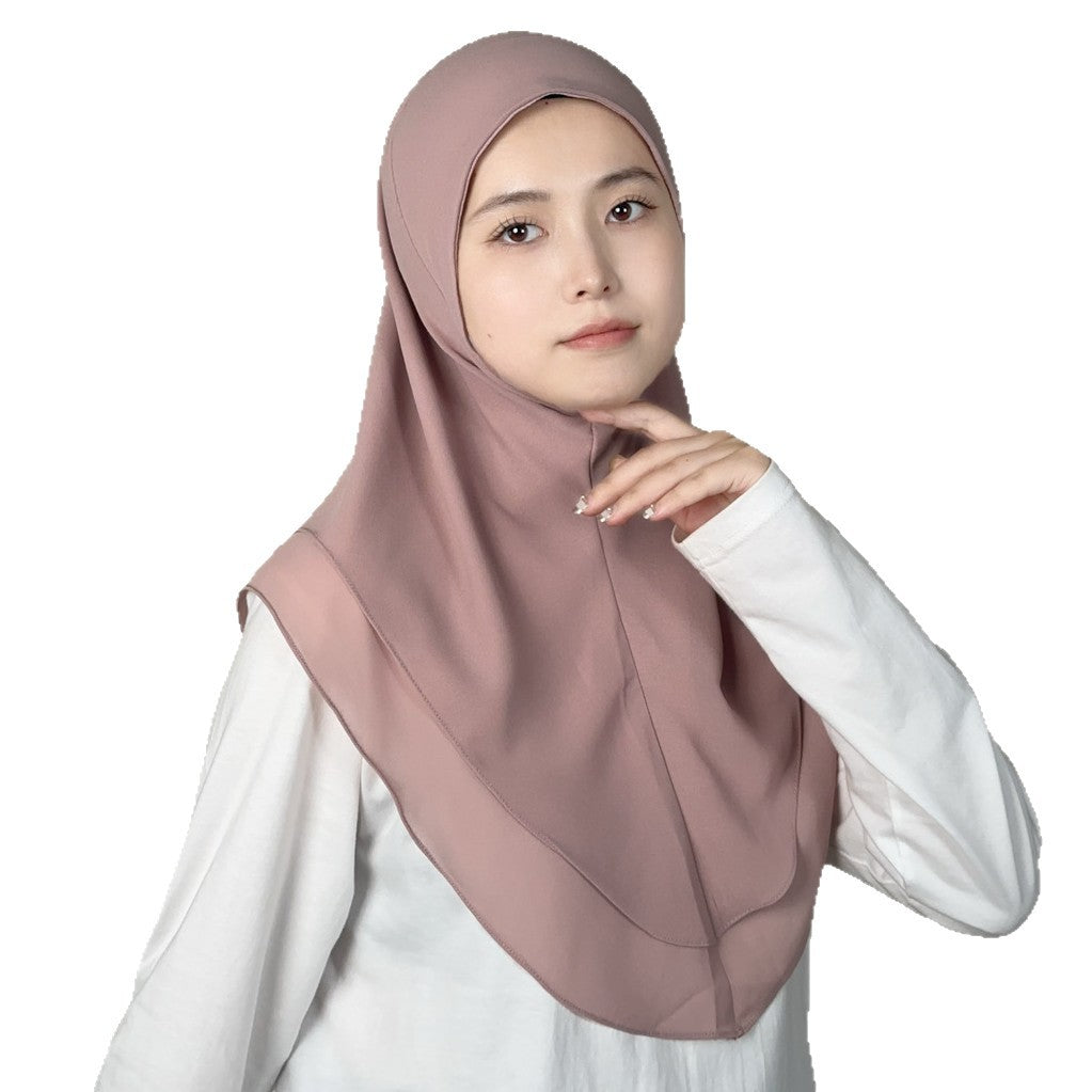 Double-Layer Chiffon Headscarf for Women