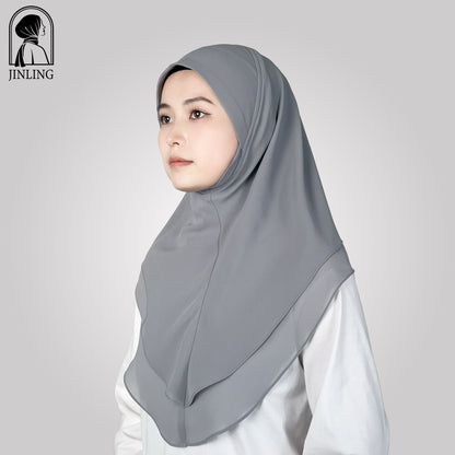 Double-Layer Chiffon Headscarf for Women