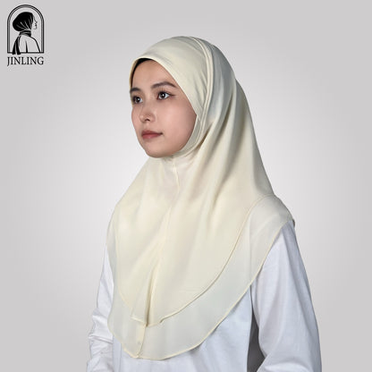 Double-Layer Chiffon Headscarf for Women