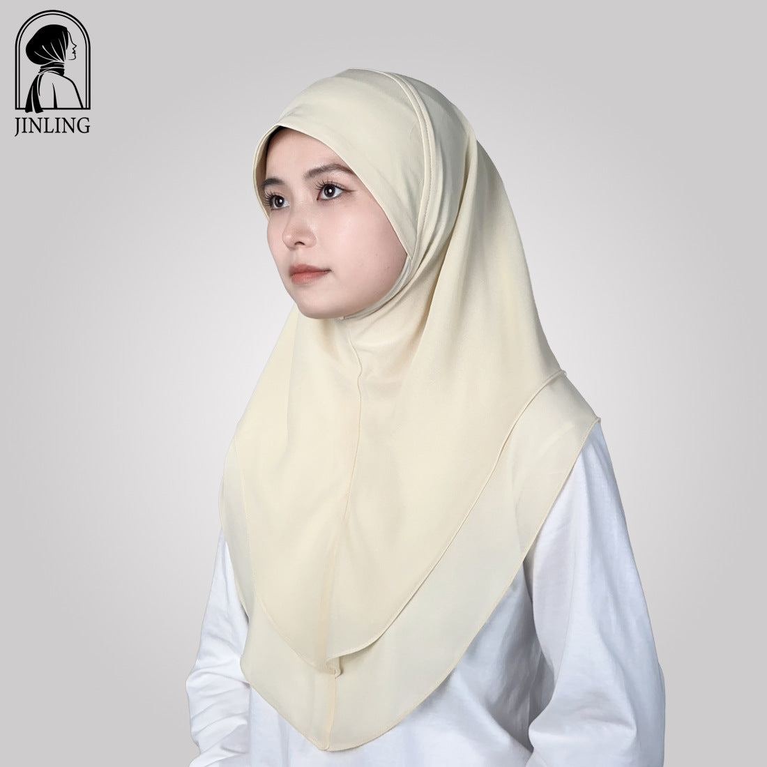 Double-layer chiffon headscarf
