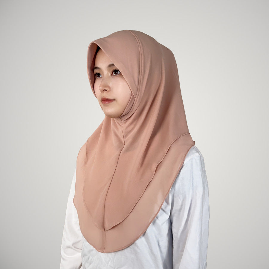Double-layer chiffon headscarf