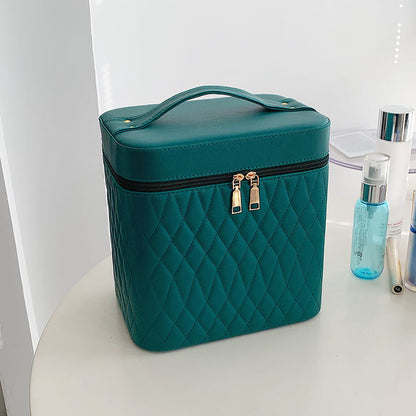 Double-layer cosmetic storage box