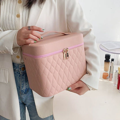 Double-layer cosmetic storage box