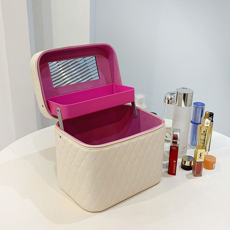 Double-layer cosmetic storage box
