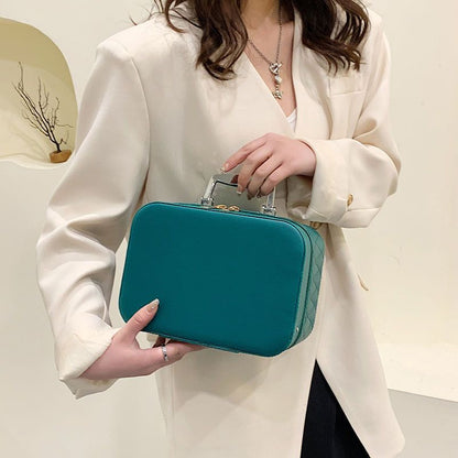 Double-layer cosmetic storage box