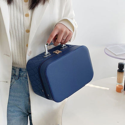 Double-layer cosmetic storage box