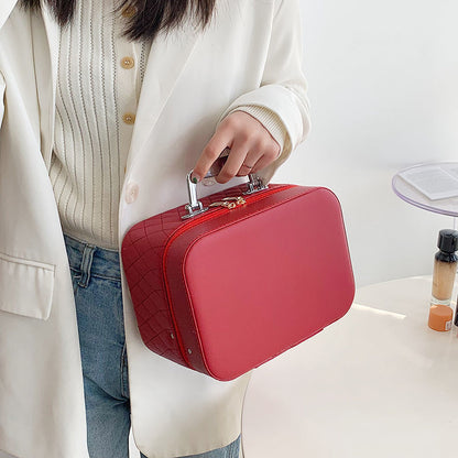 Double-layer cosmetic storage box