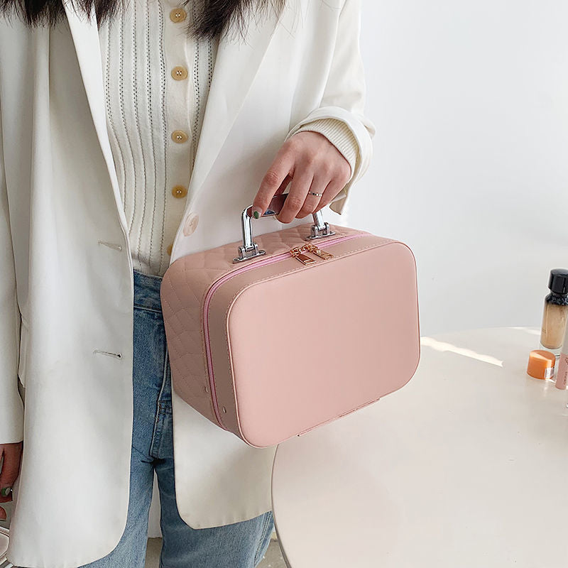 Double-layer cosmetic storage box