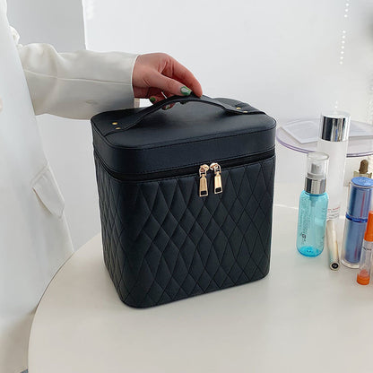 Double-layer cosmetic storage box