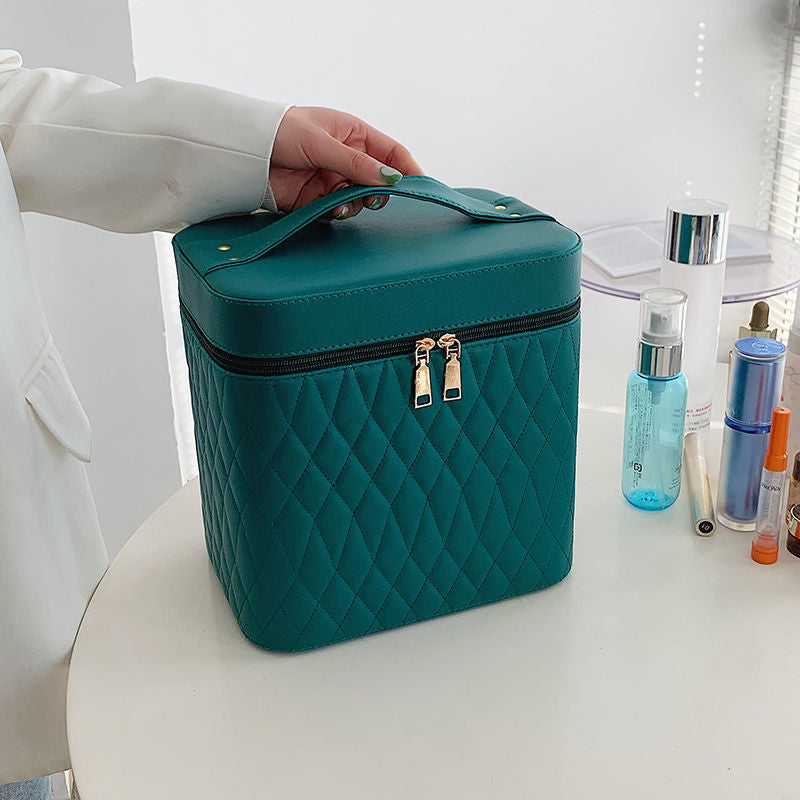 Double-layer cosmetic storage box
