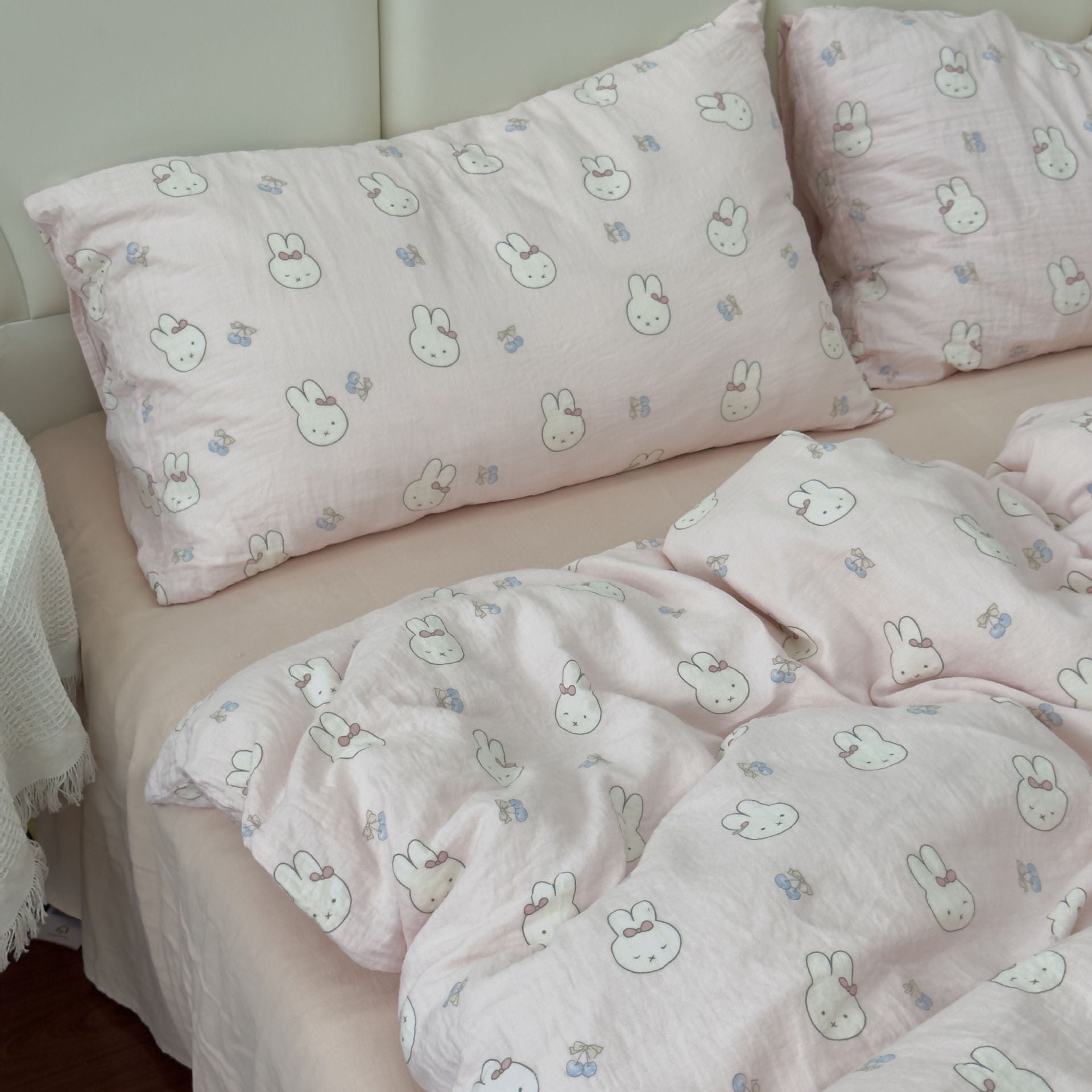 Double Layer Cotton Gauze Bedding Set