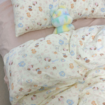 Double Layer Cotton Gauze Bedding Set