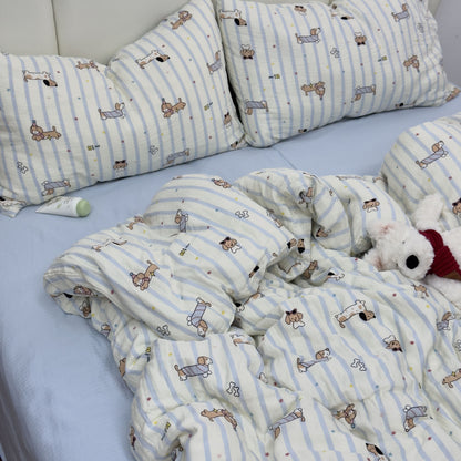 Double Layer Cotton Gauze Bedding Set