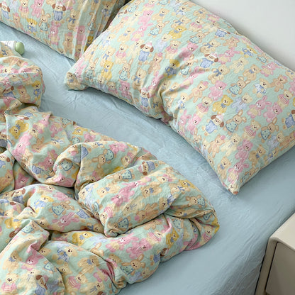 Double Layer Cotton Gauze Bedding Set