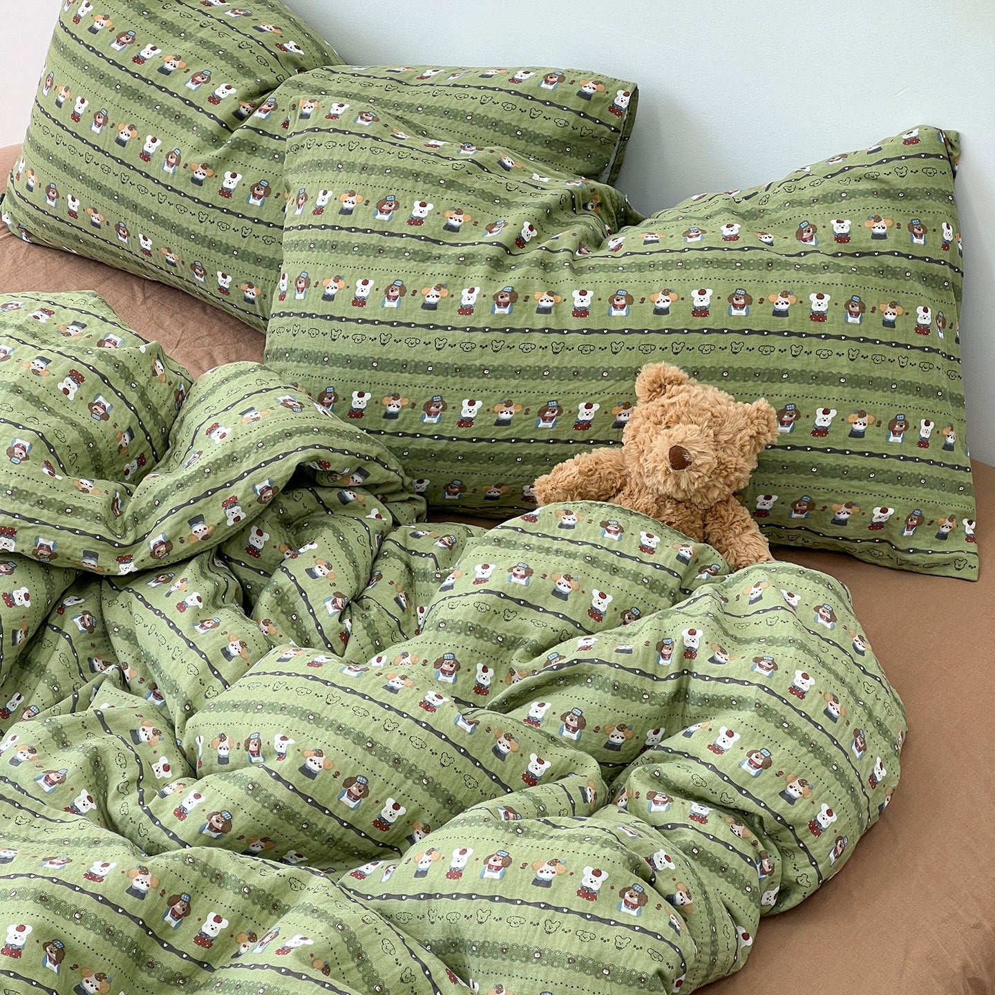 Double Layer Cotton Gauze Bedding Set