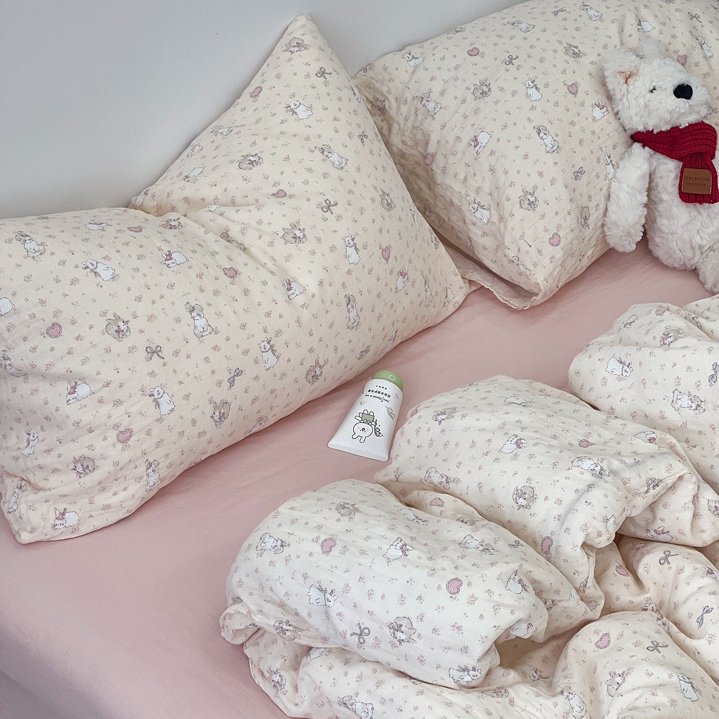 Double Layer Cotton Gauze Bedding Set