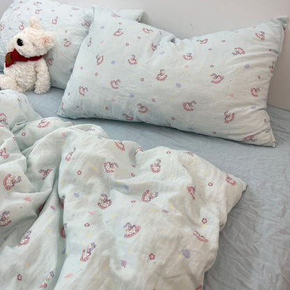 Double Layer Cotton Gauze Bedding Set