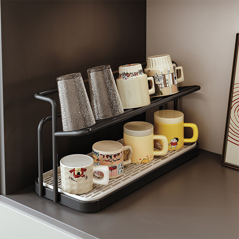 Double Layer Cup Drainage Storage Rack