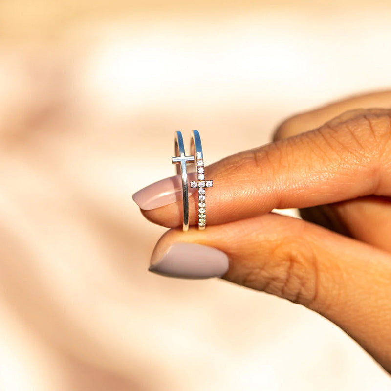 Double-layer design ring for women
