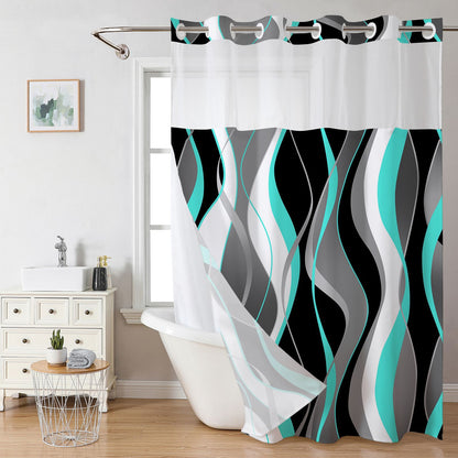 Double Layer Digital Print Shower Curtain