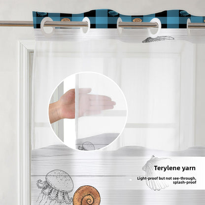 Double Layer Digital Print Shower Curtain