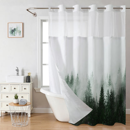 Double Layer Digital Print Shower Curtain