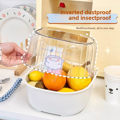 Double Layer Draining Basket for Kitchen and Fruit Storage