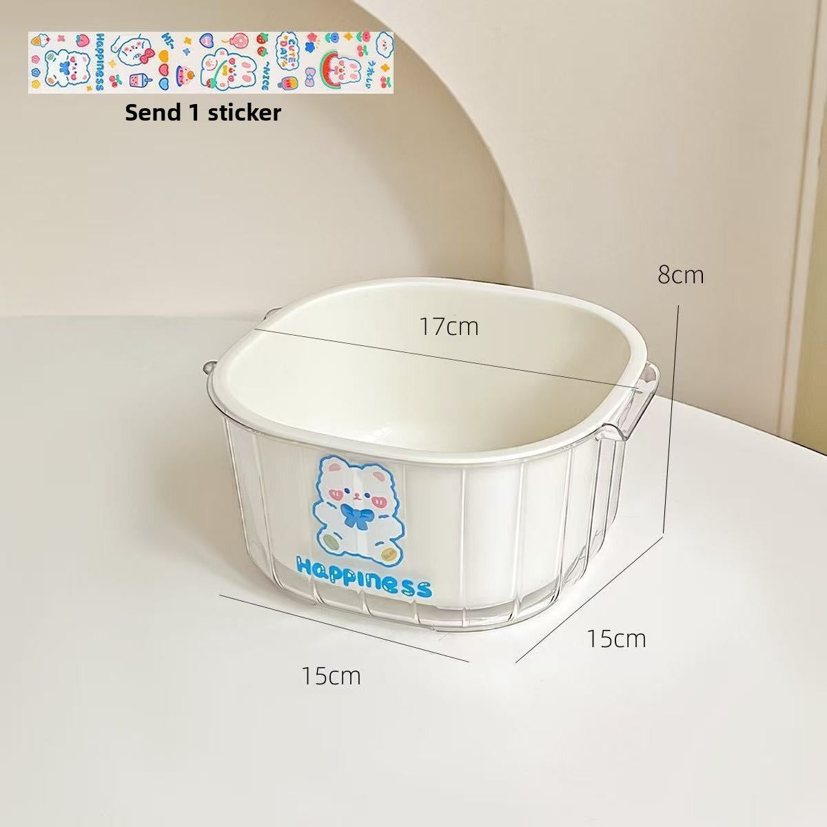 Double Layer Draining Basket for Kitchen and Fruit Storage