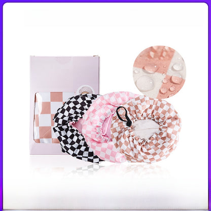 Double Layer Floral Shower Cap