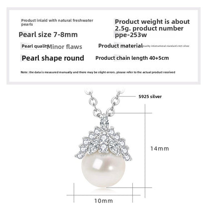 Double Layer Freshwater Pearl Necklace Sterling Silver