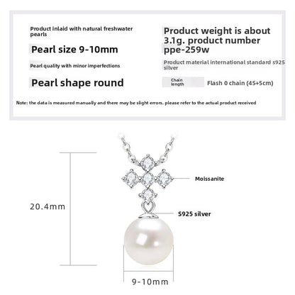 Double Layer Freshwater Pearl Necklace Sterling Silver