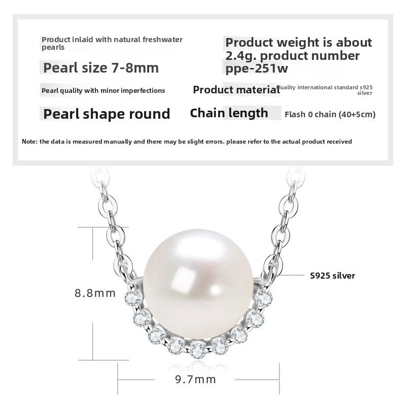 Double Layer Freshwater Pearl Necklace Sterling Silver