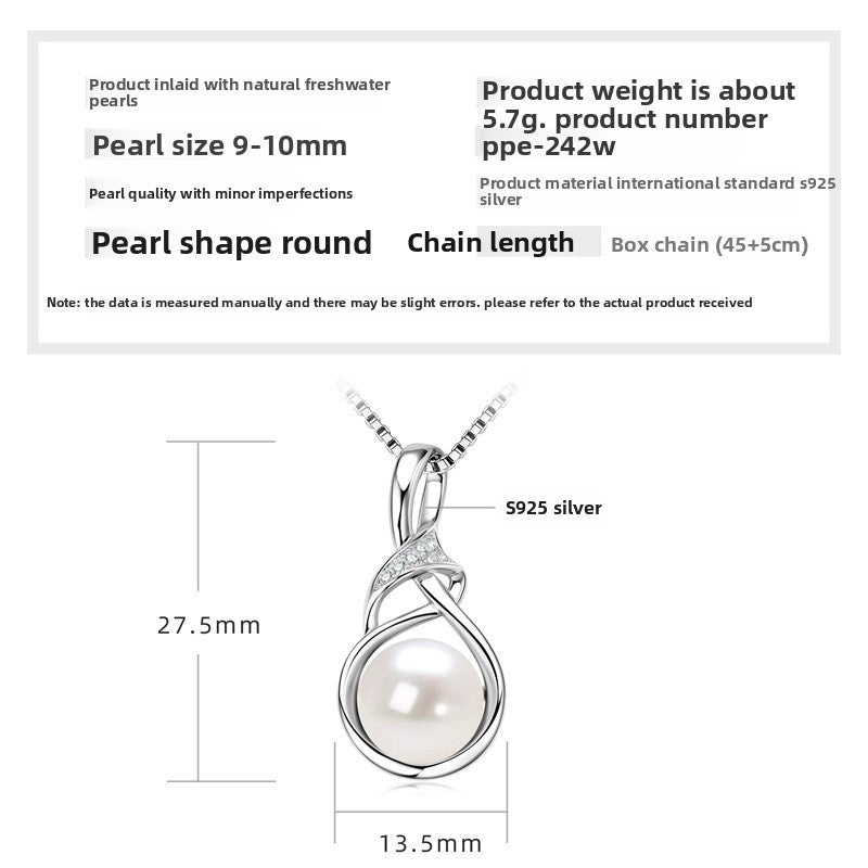 Double Layer Freshwater Pearl Necklace Sterling Silver