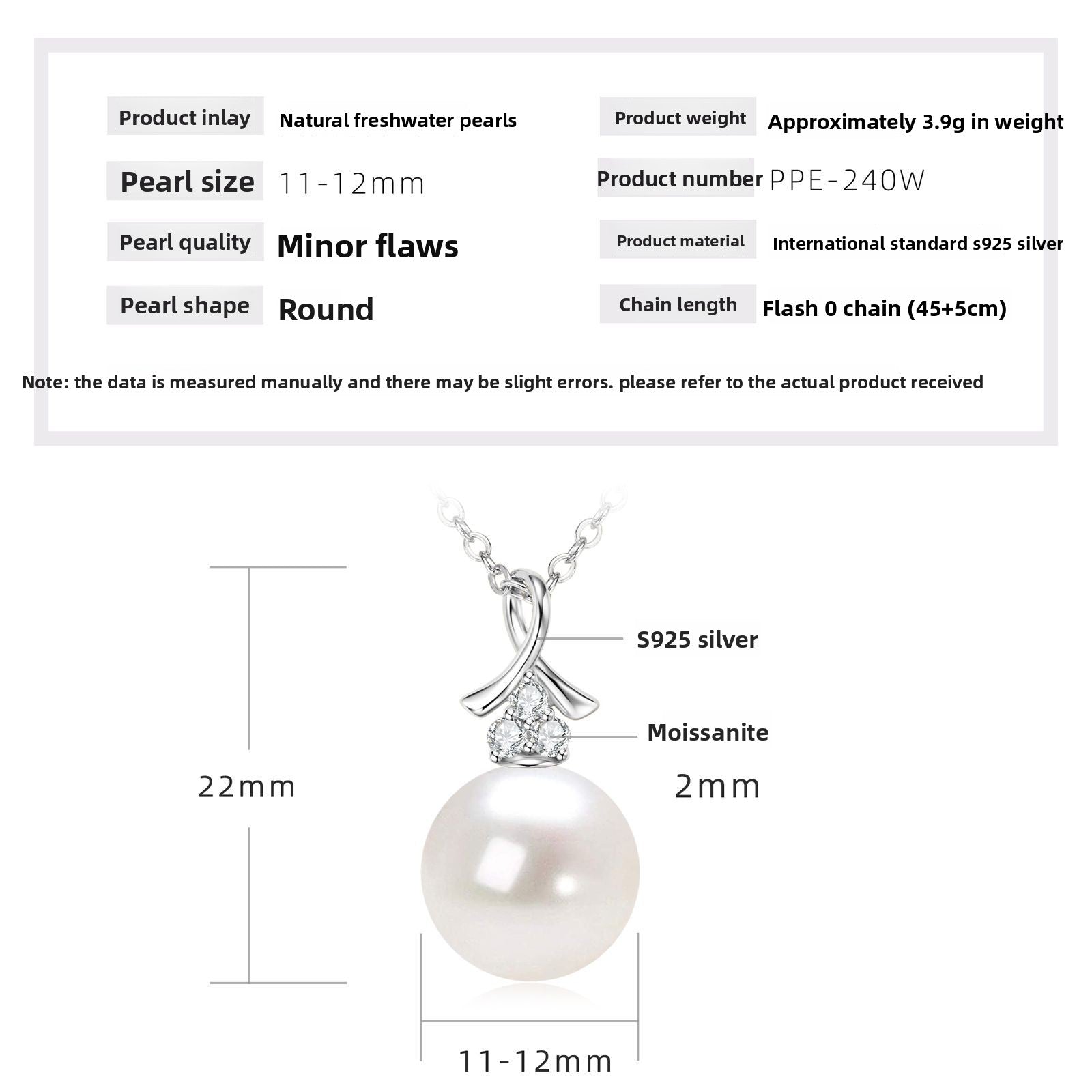 Double Layer Freshwater Pearl Necklace Sterling Silver