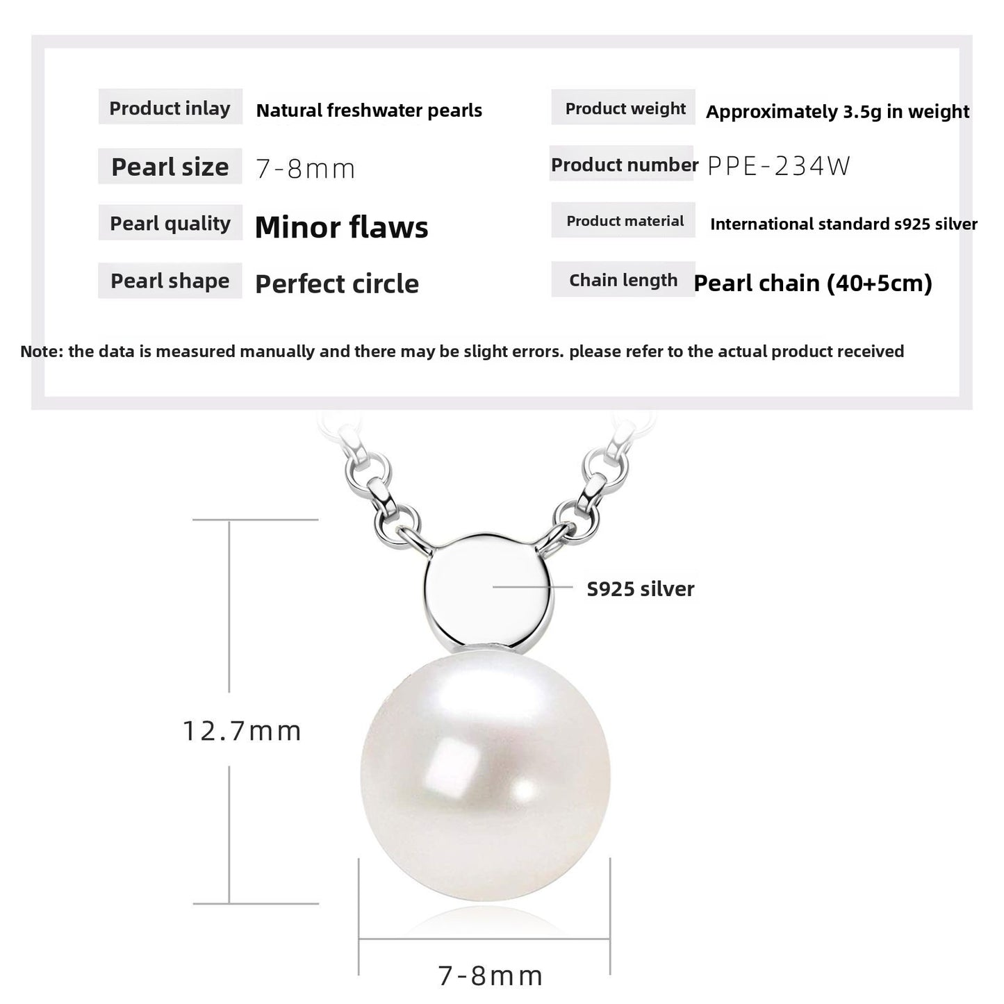 Double Layer Freshwater Pearl Necklace Sterling Silver