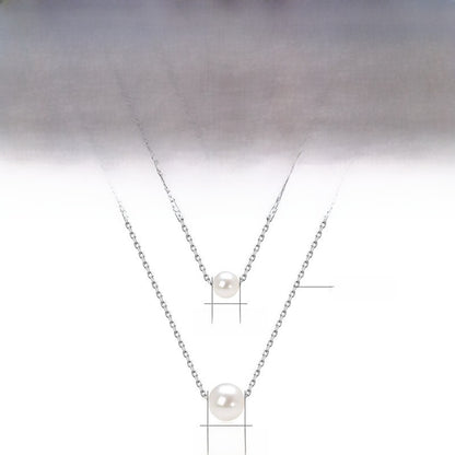 Double Layer Freshwater Pearl Necklace Sterling Silver