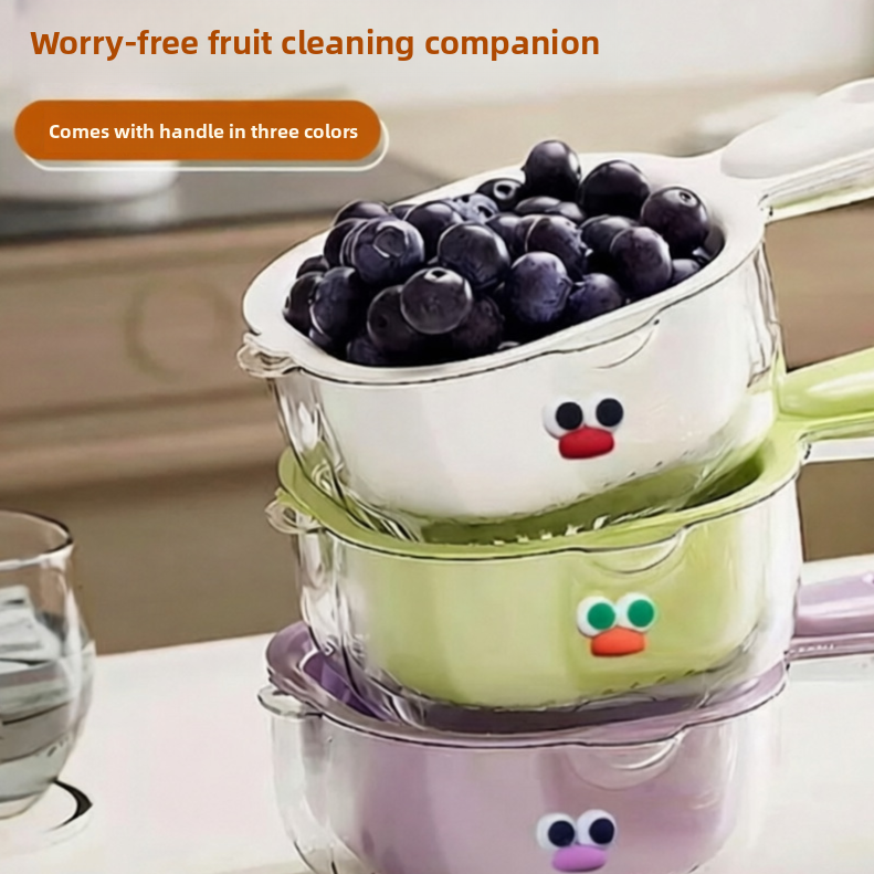 Double Layer Fruit Washing Draining Basket