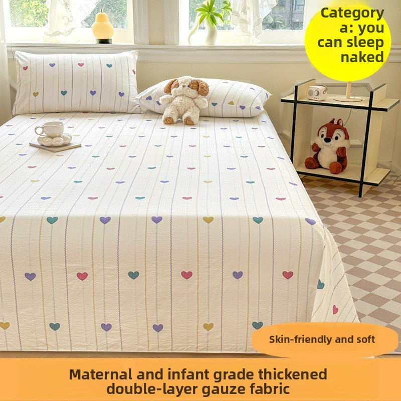 Double-layer gauze bed sheets