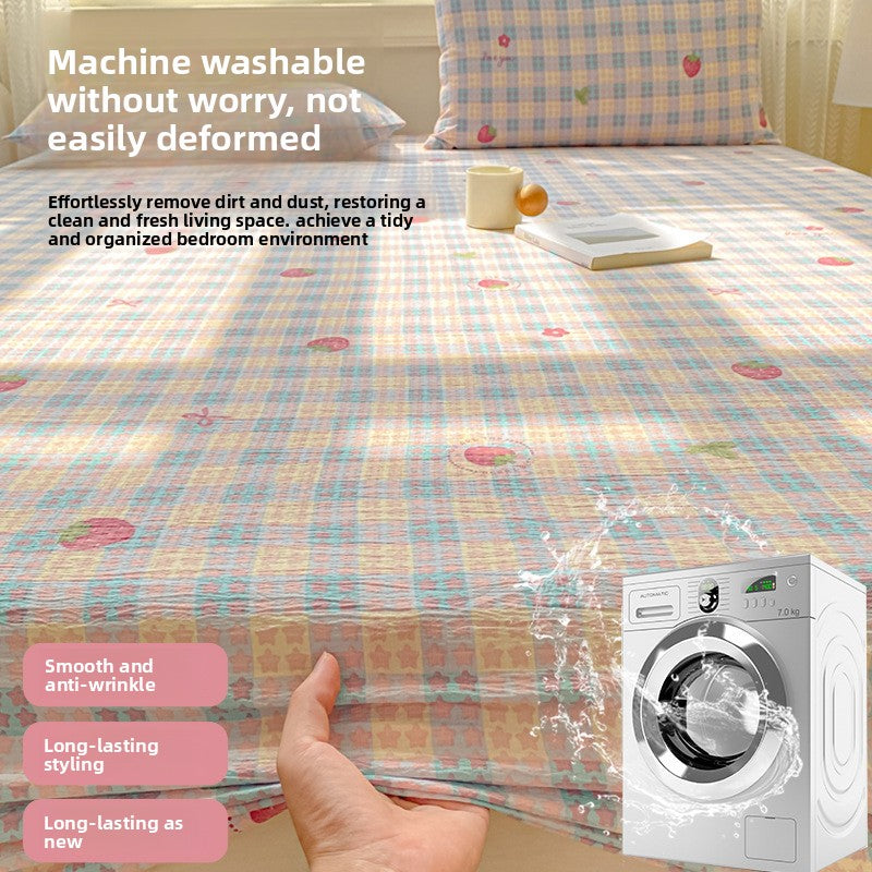 Double Layer Gauze Fitted Bed Sheet