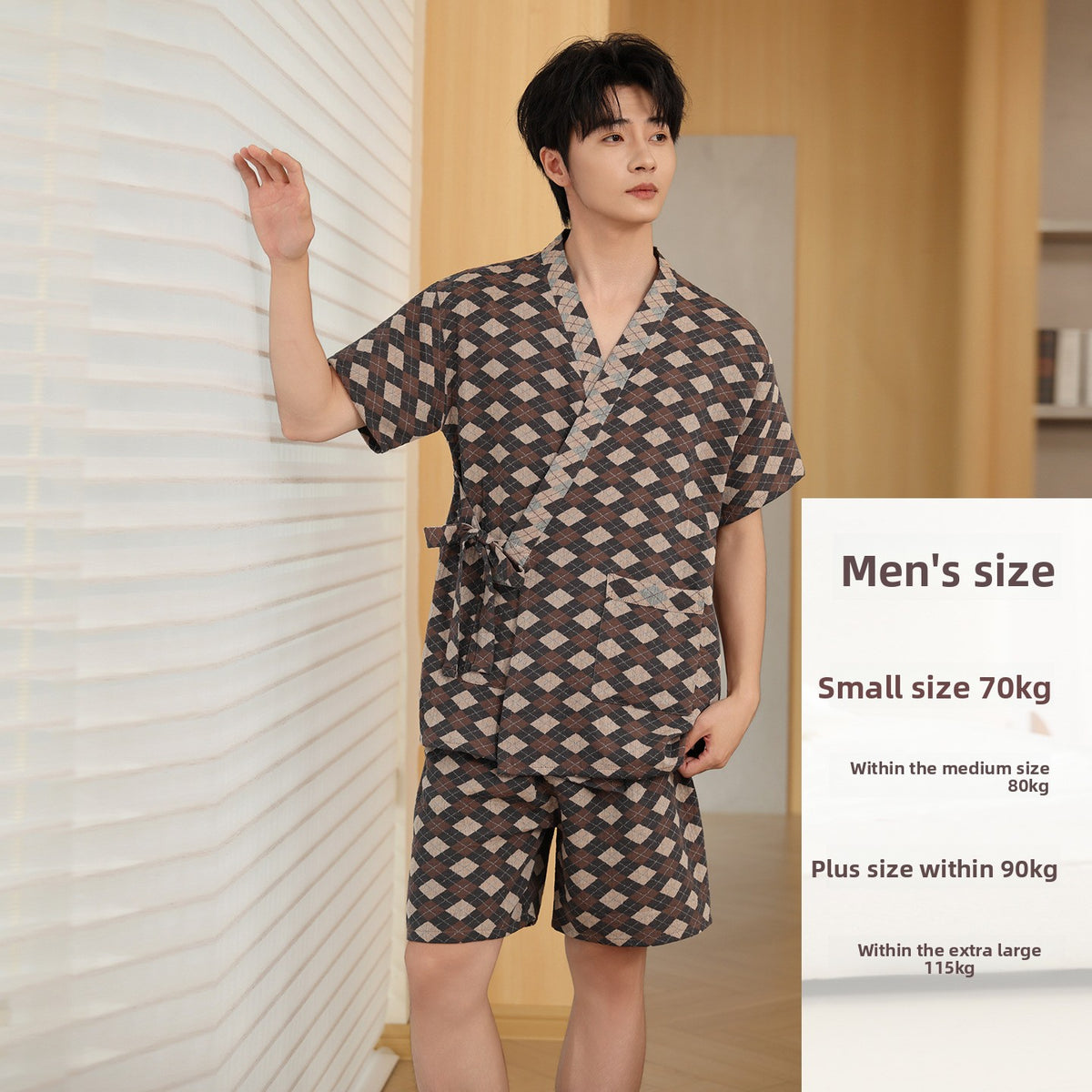 Double-layer gauze sauna robe