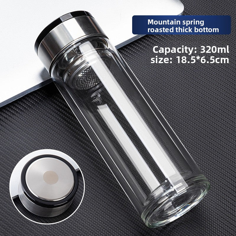 Double-layer glass cup