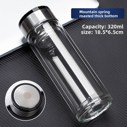 Double-layer glass cup