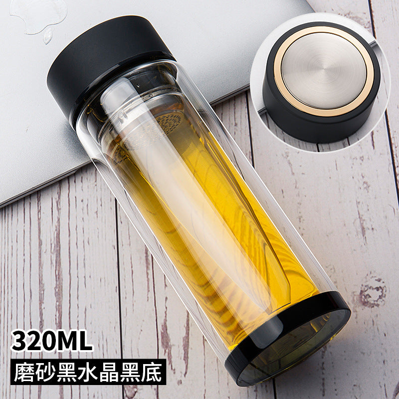 Double-layer glass cup