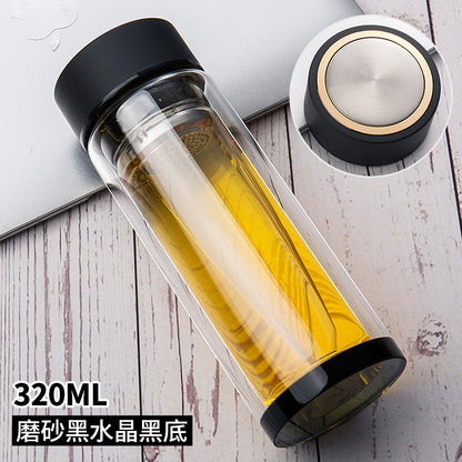 Double-layer glass cup