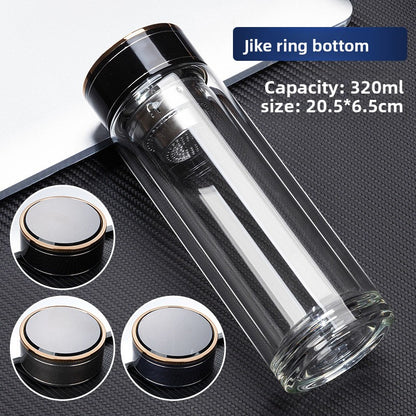 Double-layer glass cup