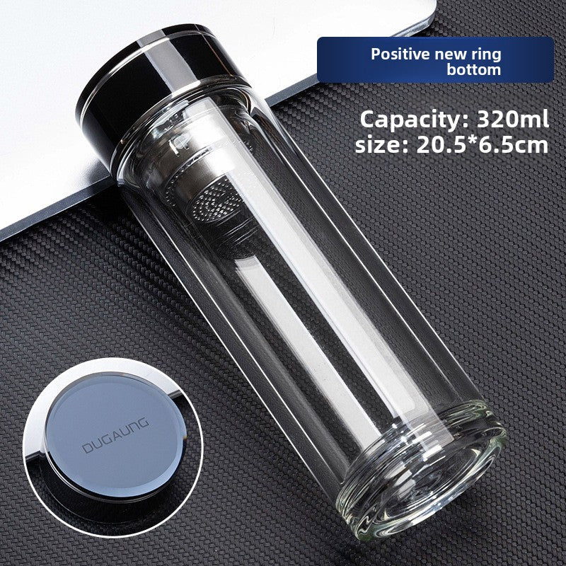 Double-layer glass cup